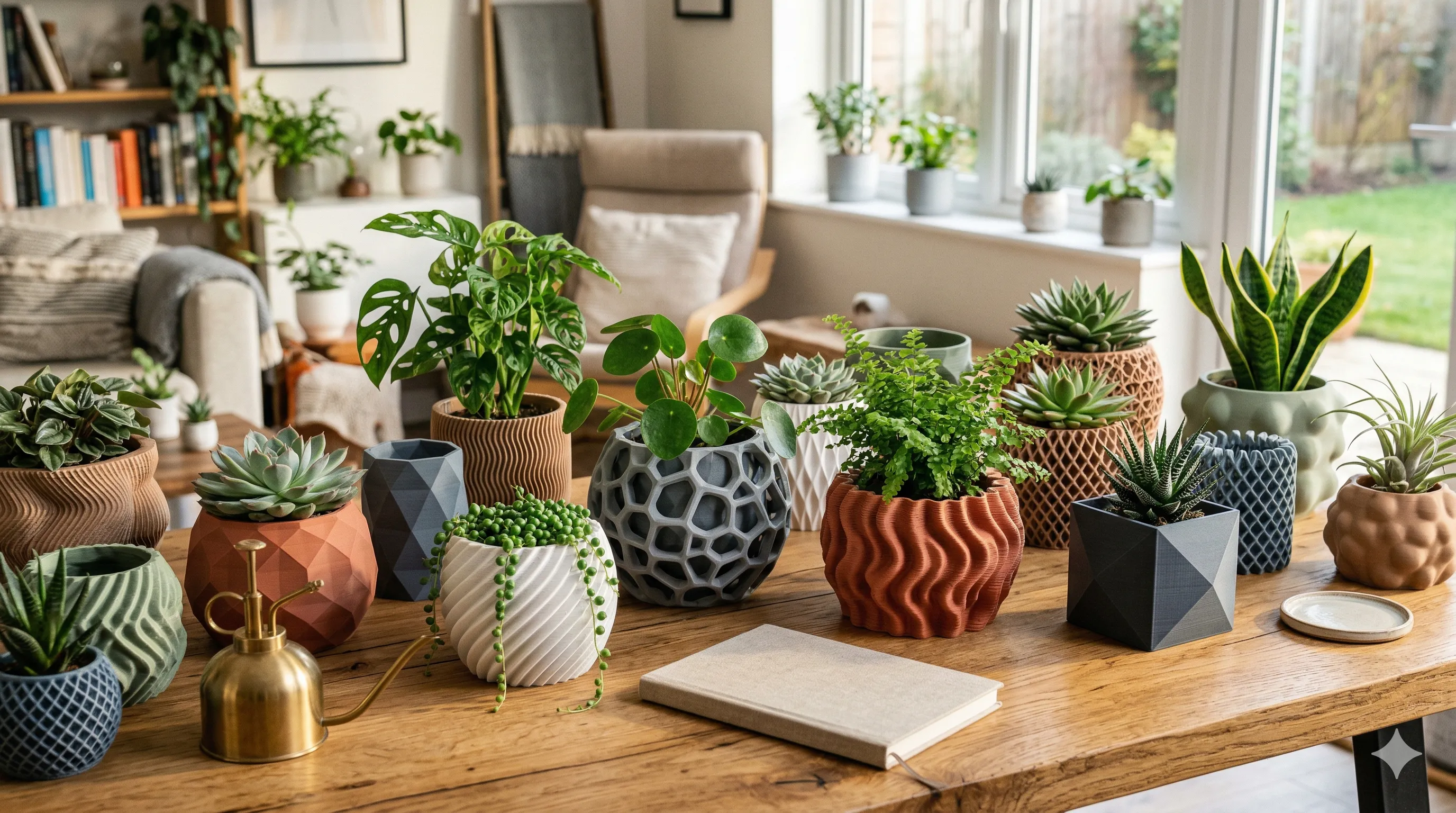 Collection of 3D printed planters